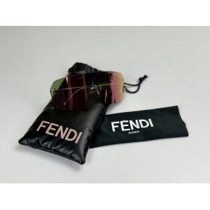 FENDI FIRST CRYSTAL SHIELD SUNGLASSES